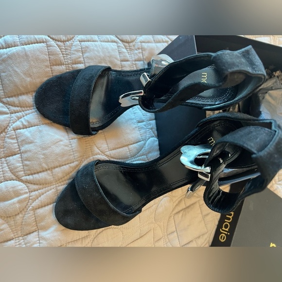 Maje Black Women's Sandals - Picture 1 of 16